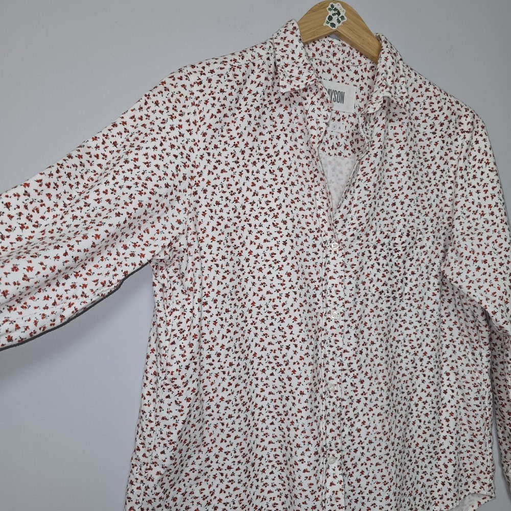 Grayson The Hero Shirt 4 L Flannel Floral Button Down Top Frank & Eileen Long Sl - Picture 9 of 12
